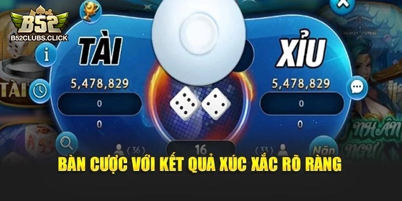 Bàn cược với kết quả xúc xắc rõ ràng